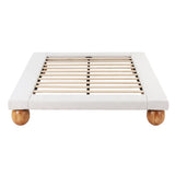 Artiss Queen Bed Frame with Boucle Upholstery and Solid Rubber Wood Legs In Australia - Darrahopens
