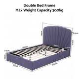 Artiss Double Bed Frame with Lift Up Storage and USB Ports Grey In Australia - Darrahopens
