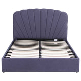 Artiss Queen Bed Frame with Lift Up Storage and USB Ports Grey