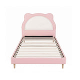 Artiss King Single Pink Kids Bed Frame for Girls Bedroom Cute Animal Upholstered
