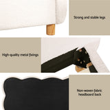 Artiss Queen Bed Frame Cloud Headboard Boucle Fabric Mattress Platform Base White