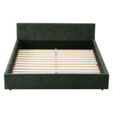 Artiss Queen Bed Frame Chenille Heavy Duty Platform Base Green 300kg Support No Box Spring Needed In Australia - Darrahopens