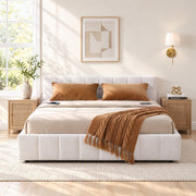 Artiss King Bed Frame with Charging, LED Lights & Tufted Headboard In Australia - Darrahopens