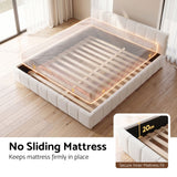 Artiss King Bed Frame with Charging, LED Lights & Tufted Headboard