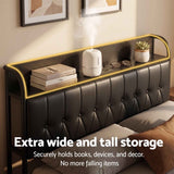 Artiss Double Bed Frame with Storage Headboard SAA Certified Charging Station