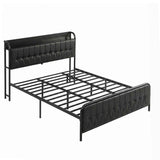 Artiss King Bed Frame with Storage Headboard SAA Certified Charging Station