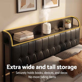Artiss Queen Bed Frame with Storage Headboard SAA Certified Charging Station