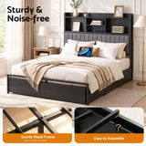 Artiss Queen Bed Frame with Storage, 4 Drawers and Charging Station