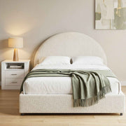 Artiss Queen Bed Frame with Storage and Bedside Table Set Boucle Fabric Gas Lift Bed Base 2-Drawer Nightstand In Australia - Darrahopens