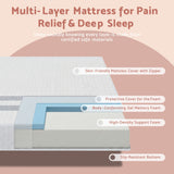 Artiss King Single Bed Frame BedStory Mattress Set Pink Velvet Scallop Bedhead with 20cm Mattress