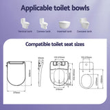 Cefito Electric Bidet Toilet Seat Washing Without Power Heated D-Shape Air Dryer | darrahopens.com.au Premium AU Stock