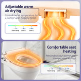 Cefito Electric Bidet Toilet Seat Washing Without Power Heated D-Shape Air Dryer | darrahopens.com.au Premium AU Stock