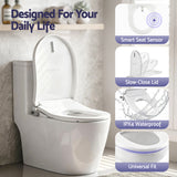 Cefito Electric Bidet Toilet Seat Washing Without Power Heated D-Shape Air Dryer | darrahopens.com.au Premium AU Stock