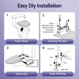 Cefito Electric Bidet Toilet Seat Washing Without Power Heated D-Shape Air Dryer | darrahopens.com.au Premium AU Stock