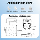Cefito Non Electric Bidet Toilet Seat D-Shape Dual Nozzle Soft Close WaterMark DIY | darrahopens.com.au Premium AU Stock