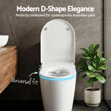 Cefito Non Electric Bidet Toilet Seat D-Shape Dual Nozzle Soft Close WaterMark DIY | darrahopens.com.au Premium AU Stock