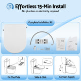 Cefito Non Electric Bidet Toilet Seat D-Shape Dual Nozzle Soft Close WaterMark DIY | darrahopens.com.au Premium AU Stock