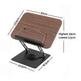Artiss Book Stand Adjustable Book Holder Foldable Reading Rest Rack with 360 Degree Rotating Base and Page Clip In Australia - Darrahopens