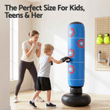 Everfit Freestanding Punching Bag Boxing Stand Inflatable Fitness 164cm Blue In Australia - Darrahopens