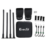 Everfit Doorway Punching Bag Adjustable Apartment Friendly with Boxing Gloves Black