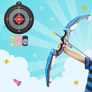 Keezi Kids Bow and Arrow Target Set Outdoor Sport Archery Toys Bottle LED Light
