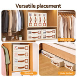 Artiss Bed Sheet Organisers Box 4Pcs Storage King Size Bedding Foldable Beige