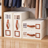 Artiss Bed Sheet Organisers Box 4Pcs Storage King Size Bedding Foldable Beige