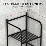 Artiss 2X Floor Standing Corner Shower Caddy 5 Tier Bathroom Organizer Black