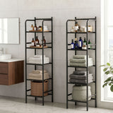 Artiss 2X Floor Standing Corner Shower Caddy 5 Tier Bathroom Organizer Black