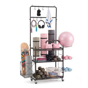 Everfit Yoga Mat Ball Storage Cart Multifunction Equipment Organizer Rack 145cm In Australia - Darrahopens