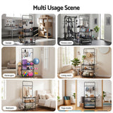 Everfit Yoga Mat Ball Storage Cart Multifunction Equipment Organizer Rack 145cm