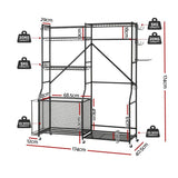 Everfit Sports Equipment Organizer Rack Multi Garage Storage for Golf Bag 174cm