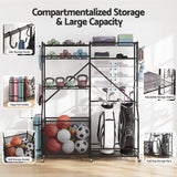 Everfit Sports Equipment Organizer Rack Multi Garage Storage for Golf Bag 174cm
