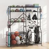 Everfit Sports Equipment Organizer Rack Multi Garage Storage for Golf Bag 174cm