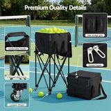 Everfit Foldable Tennis Hopper Stand with Wheels Holds Up to 150 Balls