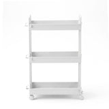 Artiss 3 Tier Slim Storage Trolley Narrow Utility Organiser Rack White In Australia - Darrahopens