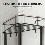 Artiss 2x Floor Standing Shower Caddy 4 Tier Rustproof Bathroom Storage