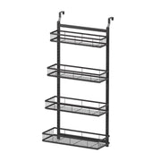 Artiss Over Door Bathroom Rack Hanging Organiser 4 Tier No Drill 91cm Black In Australia - Darrahopens