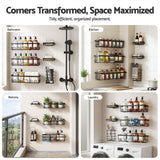 Artiss Shower Caddy Metal Bathroom Organiser Rust Resistant 6 Pack