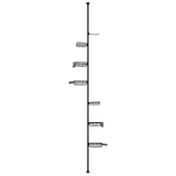 Artiss Tension Pole Shower Caddy Steel Corner Bathroom Shelf Black In Australia - Darrahopens