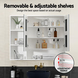 Cefito Bathroom Mirror Cabinet 100CM Vanity Medicine Wall Mounted Storage White
