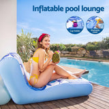 Bestway Inflatable Pool Float Sun Lounger with Cup Holder 163x94cm Blue In Australia - Darrahopens