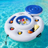 Bestway Inflatable Floating Cooler with Cup Holders for Pool Holds 24 Cans In Australia - Darrahopens