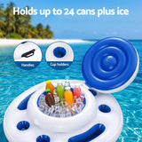 Bestway Inflatable Floating Cooler with Cup Holders for Pool Holds 24 Cans In Australia - Darrahopens