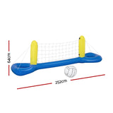 Bestway Floating Pool Volleyball Net Set with Ball 252cm x 64cm Blue