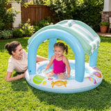 Bestway Inflatable Kids Pool with Sun Shade Candy Theme 104x84cm