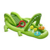 Bestway Inflatable Alligator Kids Play Pool with Slide 234cmx163cm Green