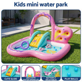 Bestway Inflatable Butterfly Kids Play Pool Park with Slide 180cm Pink