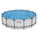 Bestway Swimming Pools 427cm x 107cm Steel Above Ground Round Backyard Pool Set White In Australia - Darrahopens