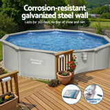 Bestway Swimming Pool Steel Frame Round Pool Set 457cm w/ Filter Ladder 17430L